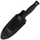 Schrade Double Edge Boot Knife, 7 in, BLK Handle/Plain, Leather, SCHF19