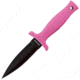 Schrade Double Edge Boot Knife, 7 in, Pink Handle, Plain, Leather, SCHF19P