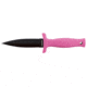 Schrade Double Edge Boot Knife, 7 in, Pink Handle, Plain, Leather, SCHF19P