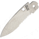 Schrade Folding Knife Blade, Unsharpened, 2.25in Partially Serrated Drop Point Blade S509