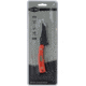 Schrade OT 3.25in Orange Sharpfinger Knife, 7in Overall, 3.25in Black SS Clip Point Blade, Orange Sawcut Polymer Handle, Black Polyester Belt Sheath, 1200629