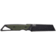 Schrade Outback Cleaver Fixed Blade Knife, 3.6in, AUS-8 Steel, Cleaver Blade, Black/Green Overmolded Handle, 1182498