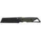 Schrade Outback Cleaver Fixed Blade Knife, 3.6in, AUS-8 Steel, Cleaver Blade, Black/Green Overmolded Handle, 1182498