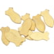 Schrade Plain Shield, Fish Design, Brass Finish, 1/2in Overall, No Embossing, Package Of 10, S436