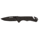 Schrade SCH704CP w/Cutter Blk Folding Knives, 3.25 in, 9Cr18MoV Stainless Steel, Drop Point, Black, Aluminum, Rubber, 1084288