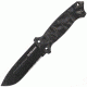 Schrade SCHF40 Fixed Blade Knife,5.10in,Black GFN Handle,Black Drop Point ComboEdge w/Sheath SCHF40