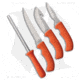 Schrade Ot Hunter Combo Orange Rubber Fixed Blade Knife Set, Red Handle, Red/Steel, One Size, BHQ-206590