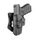 Scorpus M1 Level 2 Retention OWB Belt/Paddle Holster, G-9R, Glock 17/19/26, Left Hand, Black, SC-G9RLHB