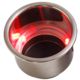 Sea-Dog LED Flush Mount Combo Drink Holder w/Drain Fitting - Red LED, 588071-1