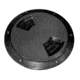 Sea-Dog Quarter-Turn Textured Deck Plate w/Internal Collar - Black - 5" 77456