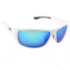 Sea Striker Bill Collector Sunglasses, White Frame/Blue Mirror Polarized Lenses, 288