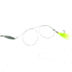 Sea Striker Flounder/Fluke Rig, No Float, Chartreuse Tail Hook 30 Lb Coated Wire, F3B-CH