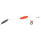Sea Striker Flounder Rig 25" 40lb Mono, #4 Nickel Blade, 2 1/2" Red Cork, 2oz Cigar Weight, 12/Ring, FR-RED-2