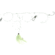 Sea Striker FT-W Fluke Tamer Rig 50 Lb Mono Leader, 1/0 Wide Gap Hooks, 1 w/Bucktail, White, FT-W