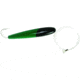 Sea Striker Rigged Cedar Plug 6&quot;, 10/0 Hook, 8 Ft 150 Lb Mono Leader, Black/Fluorescent Green, 896