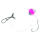 Sea Striker Spin-n-Glo Fluke Rig, 1/0 Nickel Wide Gap Hook, 42" 30 Lb Mono, Pink, 765-PK