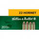 Sellier &amp; Bellot 22 Hornet 45 Grain Full Metal Jacket Rifle Ammo, 20 Rounds, SB22HA