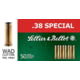 Sellier &amp; Bellot 38 Special 148 Grain Wadcutter Brass Cased Pistol Ammunition