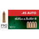 Sellier &amp; Bellot 45 Auto 230 Grain Full Metal Jacket Brass Cased Pistol Ammo, 50 Rounds, SB45A