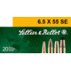 Sellier &amp; Bellot 6.5x55 SE 131 Grain Soft Point Rifle Ammo, 20 Rounds, SB6555A
