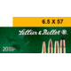 Sellier &amp; Bellot 6.5x57 131 Grain Soft Point Rifle Ammo, 20 Rounds, SB6557A