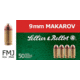 Sellier &amp; Bellot 9mm Makarow 95 Grain Full Metal Jacket Brass Cased Pistol Ammo, 50 Rounds, SB9MAK