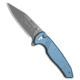 Sencut SENCUT Selkyris Button Lock Knife Blue Aluminum 3.4" Gray SW, Blue, D2, adult, BHQ-230729
