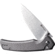 SENCUT Serene Gray Folding Knife, 4.5in Closed, 3.5in Satin D2 Tool Steel Blade, Gray Aluminum Handle, Nylon Case, S21022B-3
