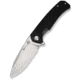 SENCUT Skarnax Flipper/thumb Stud Folding Knife 3.79inch Satin 9cr18mov Drop Point Plain Edge Blade, Black G10 Handle - S24025-1