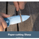 SENCUT Skarnax Flipper/thumb Stud Folding Knife 3.79inch Satin 9cr18mov Drop Point Plain Edge Blade, Blue Canvas Micarta Handle - S24025-3