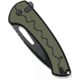 SENCUT Squiggy Flipper &amp; Thumb Hole &amp; Button Lock Knife Black / Green G10 Handle - S24082A-2