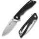 SENCUT Stratex Flipper &amp; Thumb Stud Knife Black G10 Handle 3.17inch Satin Finished 9cr18mov Blade