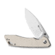 SENCUT Stratex Flipper &amp; Thumb Stud Knife Ivory G10 Handle 3.17inch Satin Finished 9cr18mov Blade