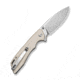 SENCUT Stratex Flipper &amp; Thumb Stud Knife Ivory G10 Handle 3.17inch Satin Finished 9cr18mov Blade