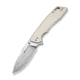 SENCUT Stratex Flipper &amp; Thumb Stud Knife Ivory G10 Handle 3.17inch Satin Finished 9cr18mov Blade