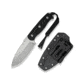 Toxodon Fixed Blade Knife 4.57" Satin 9Cr18MoV Drop Point Plain Edge Blade, Black G10 Handle &amp; Kydex Sheath