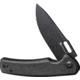 SENCUT Vesperon Black Micarta Folding Knife, 4.5in Closed, 3.38in Black Finish 9Cr18MoV SS Blade, Black Canvas Micarta Handle, S20065-3