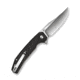 Vornix Flipper Knife Black Canvas Micarta Handle (3.65" Satin Finished 9Cr18MoV Blade)
