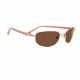 Serengeti Piero Sunglasses - Satin Dark Brown/Shiny Cognac Frame, Drivers Gold Polarized Lenses 7641