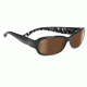 Serengeti Chloe Sunglasses - Shiny Black Zebra Frame, Drivers Gold Polarized Lenses 7623