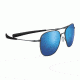 Serengeti Aerial Sunglasses, Shiny Dark Gunmetal Frame, Polarized 555nm Blue  Lens, 8205