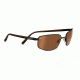 Serengeti Agazzi Sunglasses - Satin Dark Brown Frame, Polar PhD Drivers Gold Lenses 7565