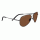 Serengeti Carrara Sunglasses, Shiny Gunmetal Frame, Polarized Drivers Lens, 8297