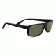 Serengeti Claudio Sunglasses, Shiny Black Frame, Polarized 555nm Lens, 7949