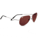 Serengeti Aviator Sunglasses, Medium -  Shiny Silver Frame, Drivers Polarized Lens 7270