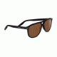 Serengeti Giacomo Sunglasses,Shiny Black/Dark Tortoise Frame,Polarized Drivers Round Lens 8471