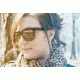 Serengeti Milano Sunglasses - Satin Dark Brown/Shiny Cognac Frame, Drivers Gold Polarized Lenses 7662