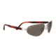 Serengeti Monza Single Vision Prescription Sunglasses, Shiny Silver/Deep Red Brown Laser Frame-7791SV