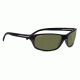 Serengeti Pisa Sunglasses, Satin/Shiny Black Frame, Polarized 555nm Lens, 8279