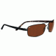Serengeti San Remo Single Vision Prescription Sunglasses, Satin Dark Brown / Black Tortoise Frame-7609SV